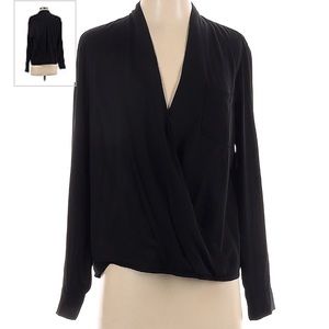 Topshop Black Long Sleeve Top Size US 8